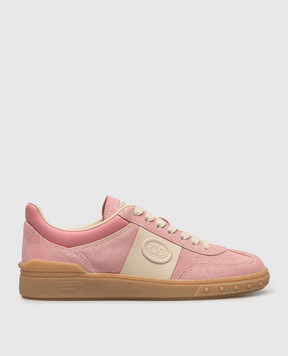 Valentino Upvillage pink suede sneakers with logo 8W2S0IL9LAL