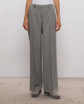 Peserico Gray wool pants P0456702581