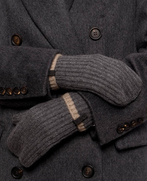 Brunello Cucinelli Gray cashmere gloves M12504999