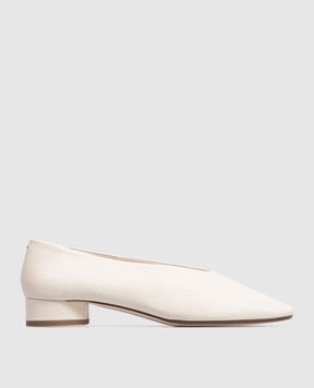 Aeyde Delia ivory leather shoes PUGELR25CH0221100007