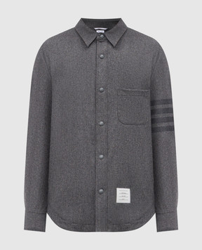 Thom Browne Gray wool and cashmere shirt jacket MJO055A06393
