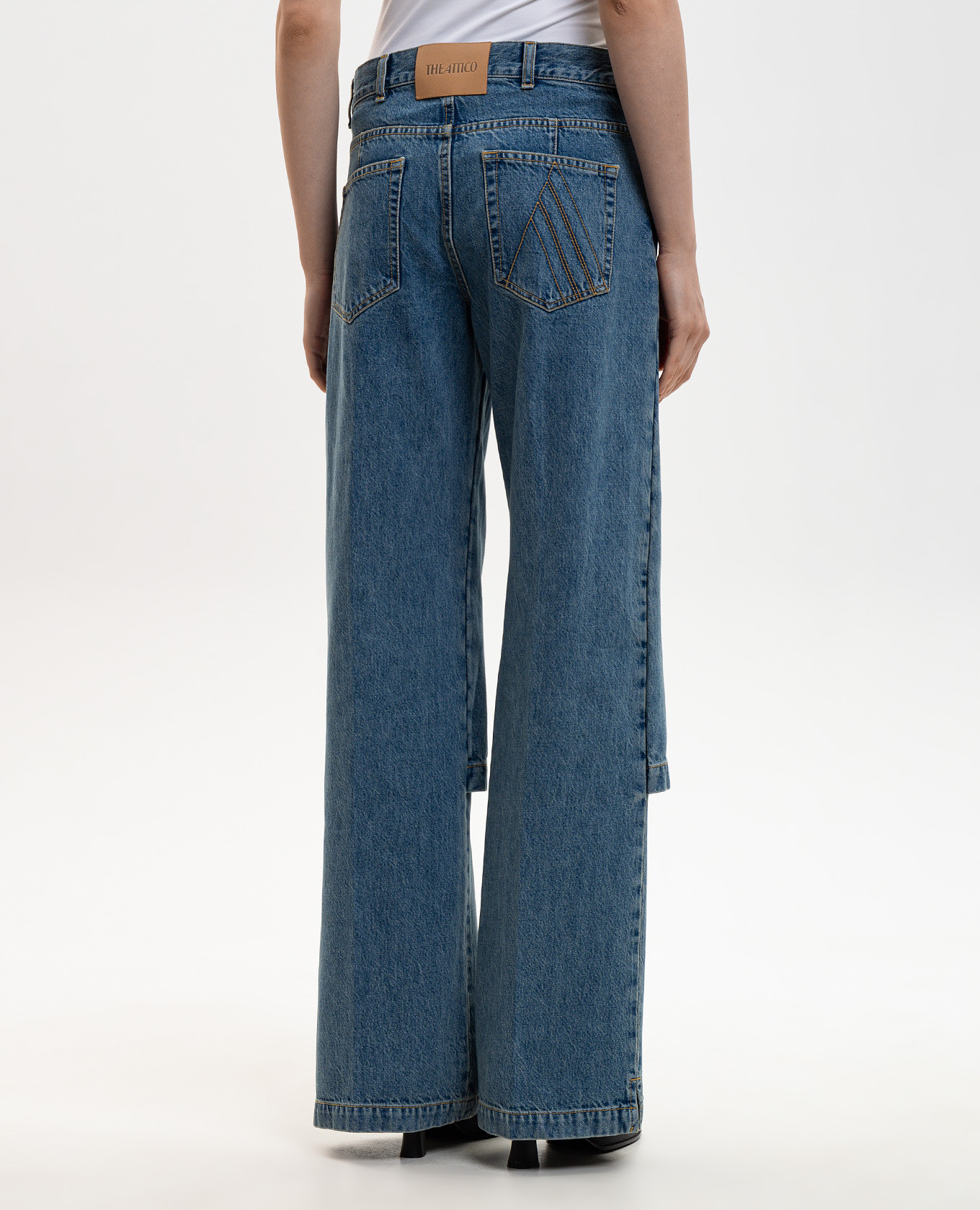 

Blue jeans with double construction The Attico