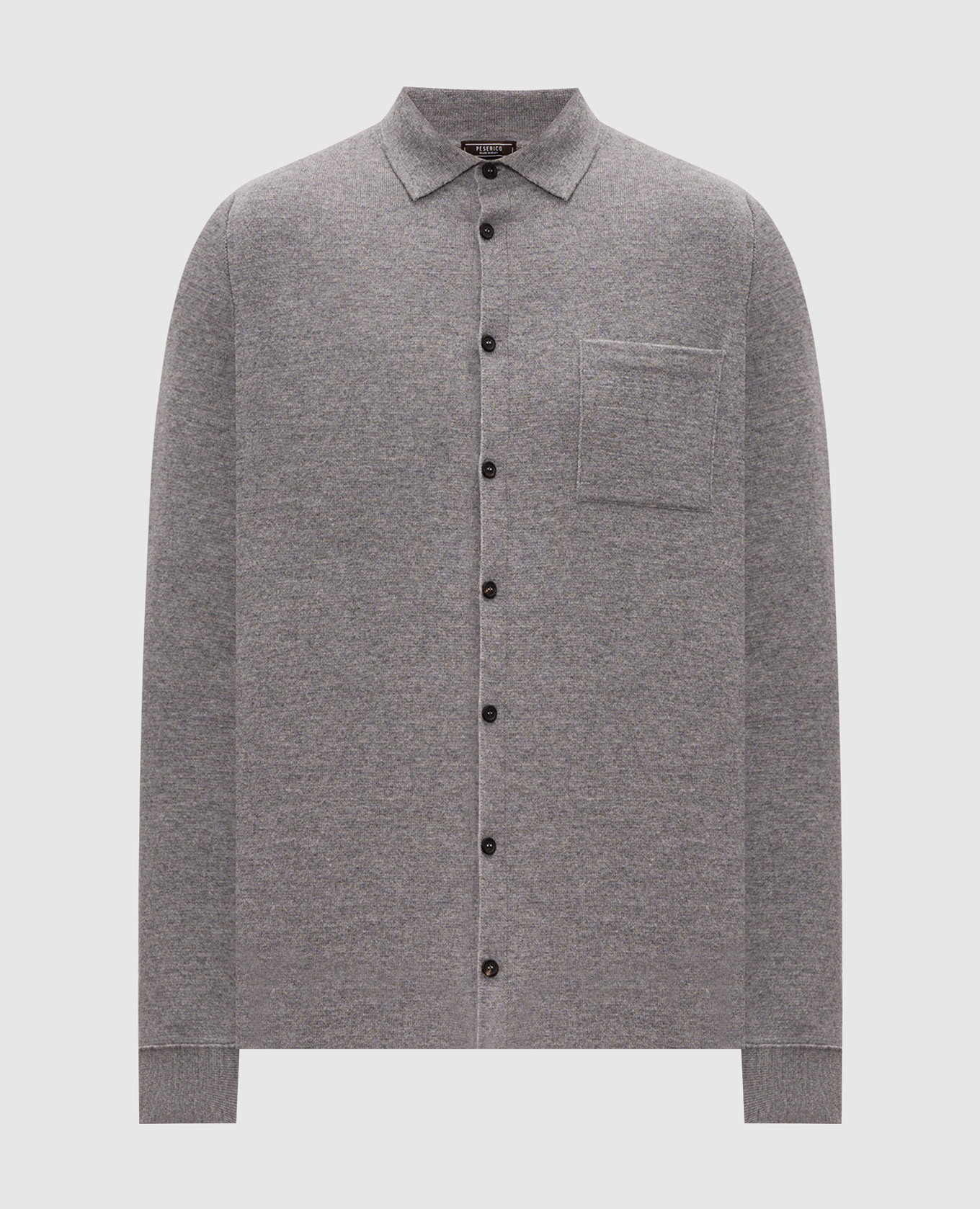 Gray wool and cashmere shirt