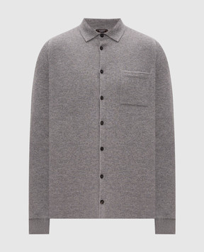 Peserico Gray wool and cashmere shirt R59599F1209470
