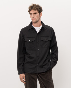Castangia dal 1850 Black wool shirt SESHIRT1I26