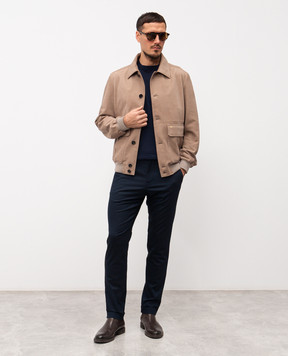 Stefano Ricci Beige leather jacket M7J6100270MKOTG
