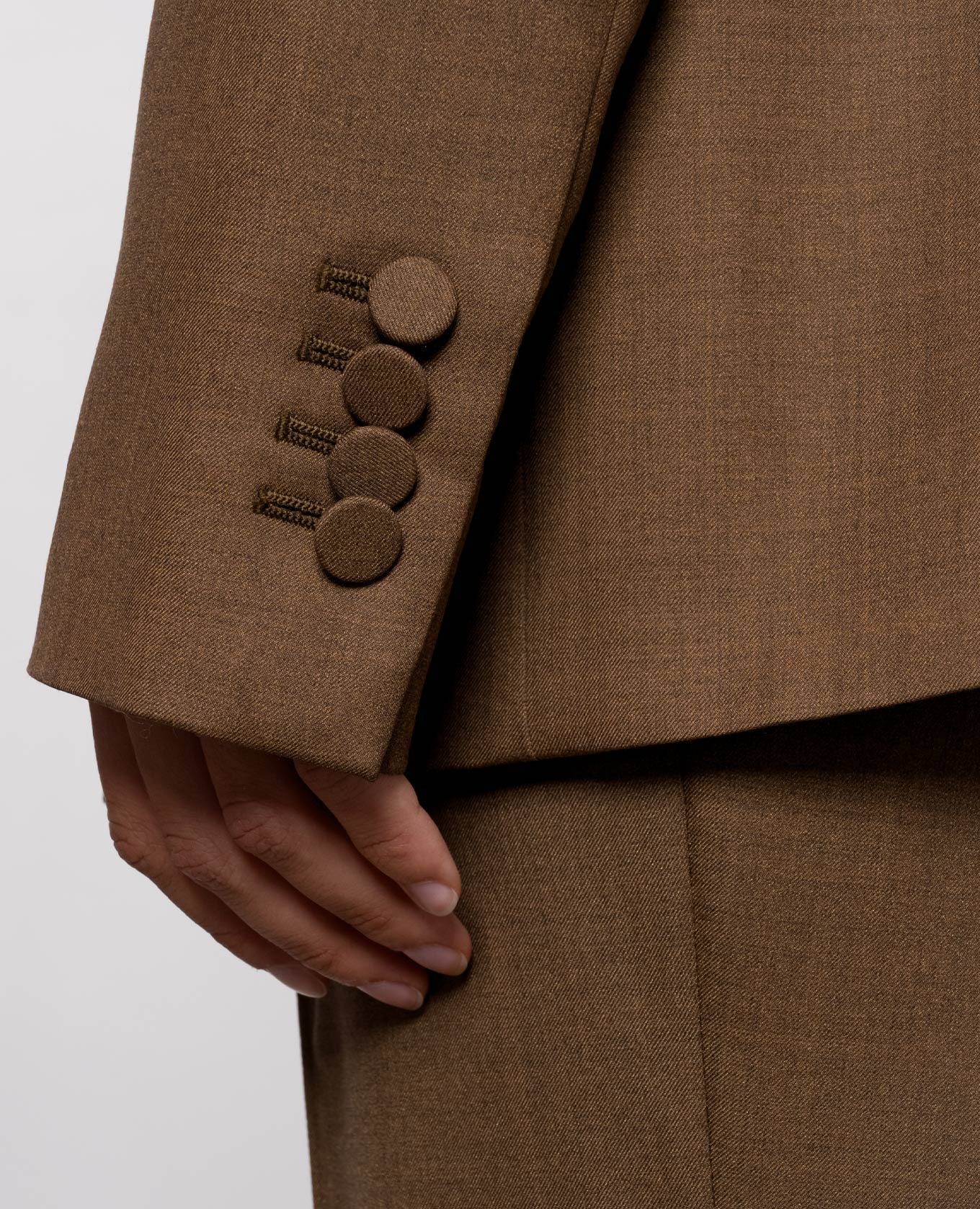 Angela brown double-breasted wool and silk jacket Gabriela Hearst 5