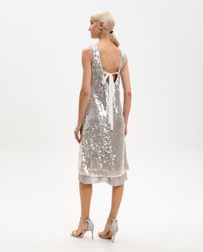 3.1 Phillip Lim Gray sequin midi dress E26191042NSQ