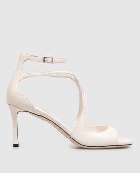 Jimmy Choo Azia white leather sandals AZIA75NAP
