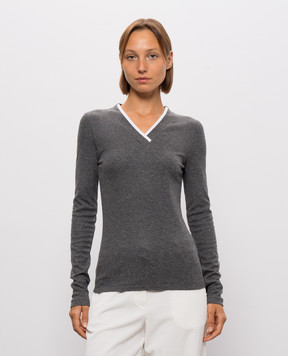 Peserico Gray longsleeve with lurex S06984J0A2351
