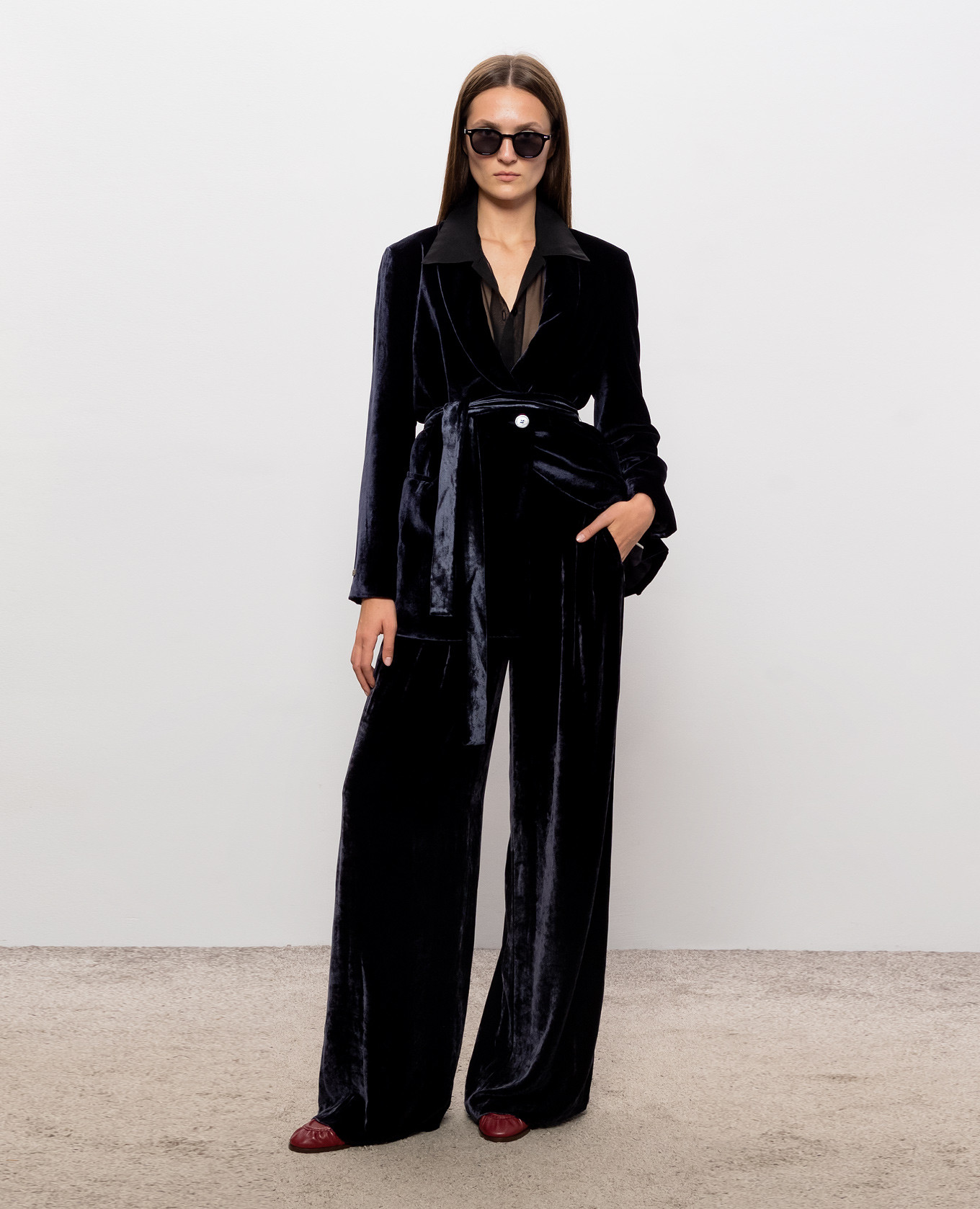 Blue velvet pants Peserico 2
