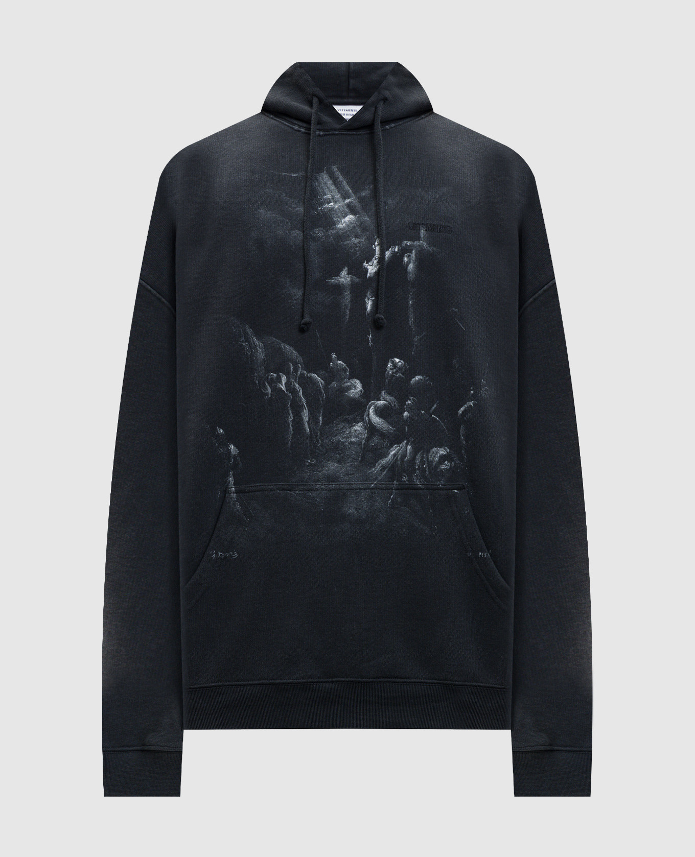 

Black hoodie with print Vetements