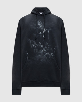 Vetements Black hoodie with print ME76HD192BX