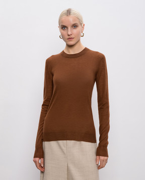 JOSEPH Cashair brown cashmere jumper JF009539