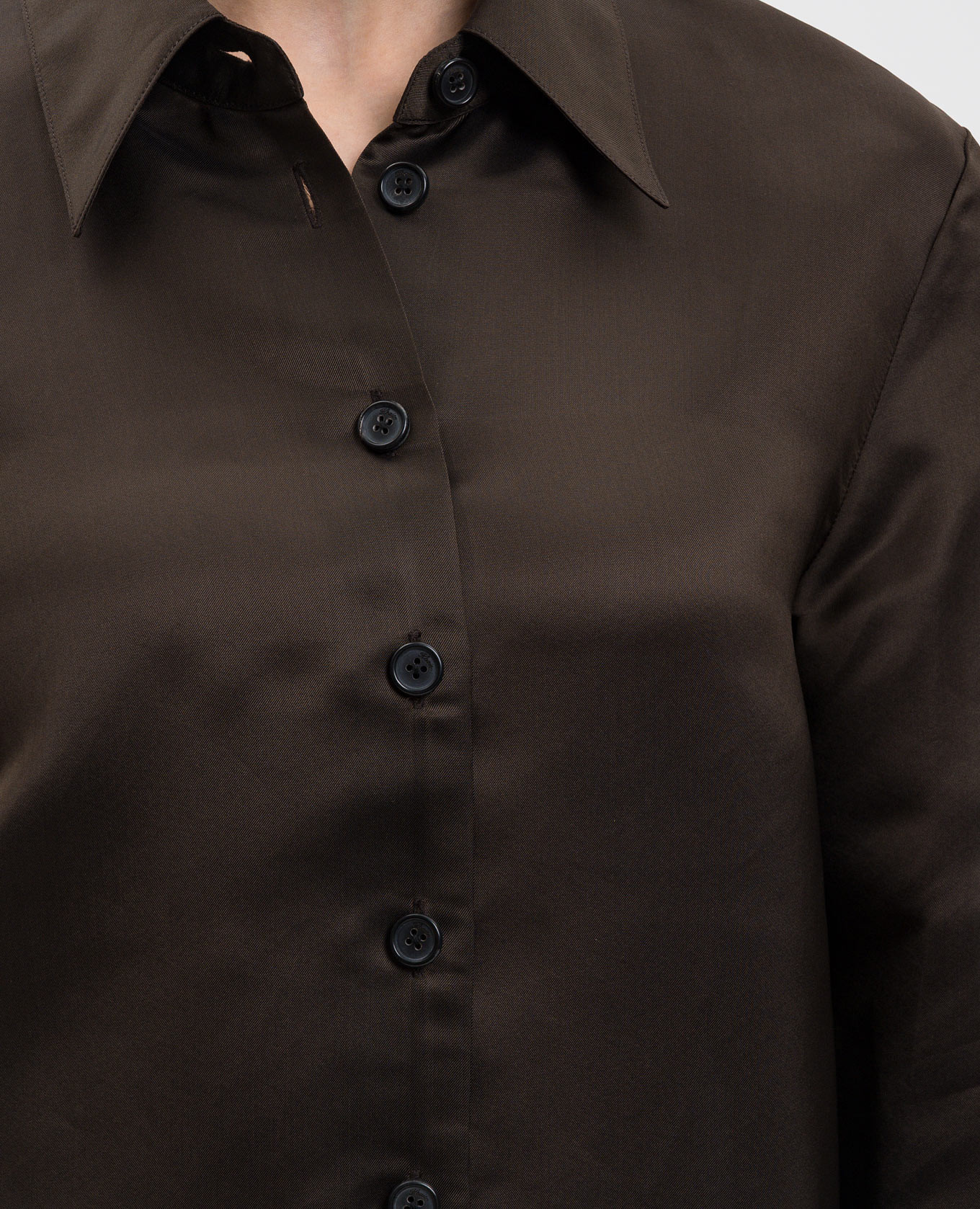 

Auryn silk shirt in khaki Khaite