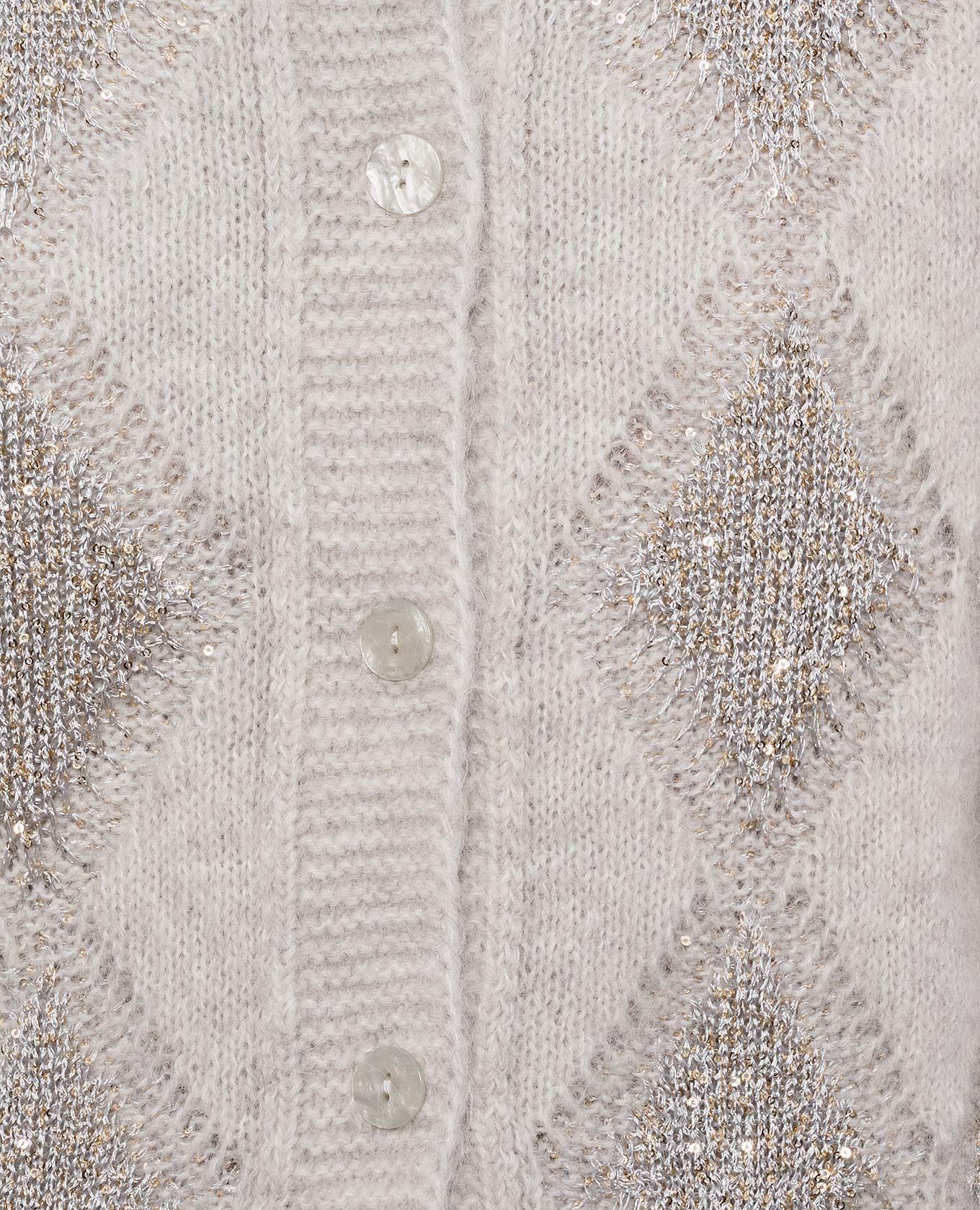 Gray cardigan with geometric pattern Twinset 5
