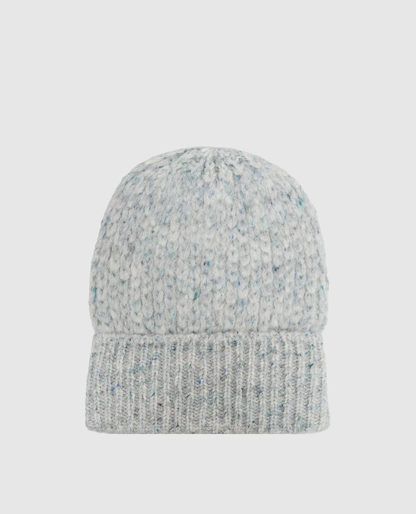 Blue alpaca wool hat