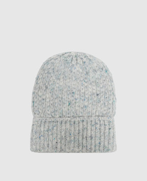 Ermanno Scervino Life Blue alpaca wool hat D494V500IJT