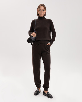 Allude Brown wool and cashmere sweater 26517104
