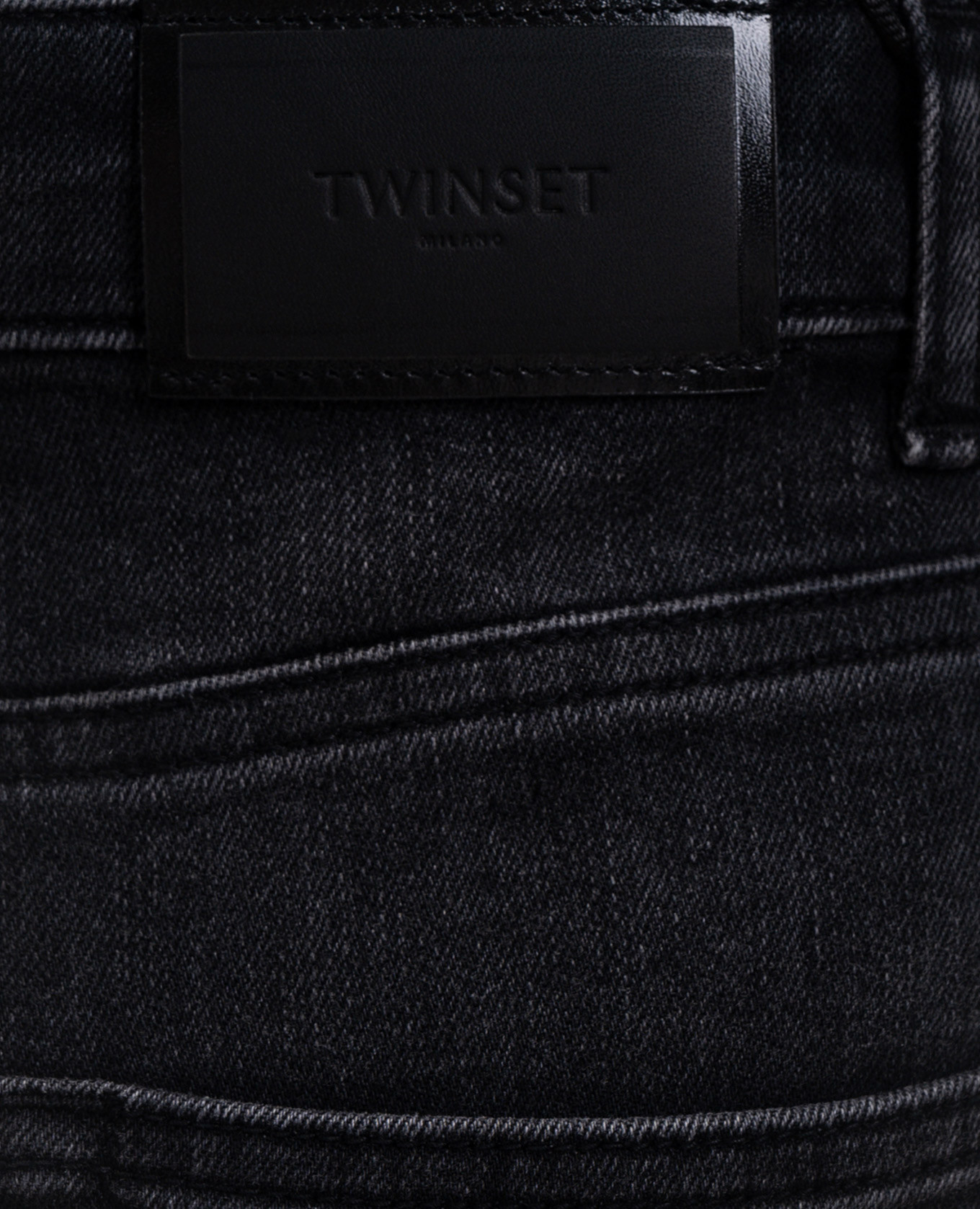 Grey flared jeans with a distressed effect Twinset 5