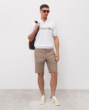 Stefano Ricci Brown shorts made of wool, silk and linen M1T6100331WKL07U