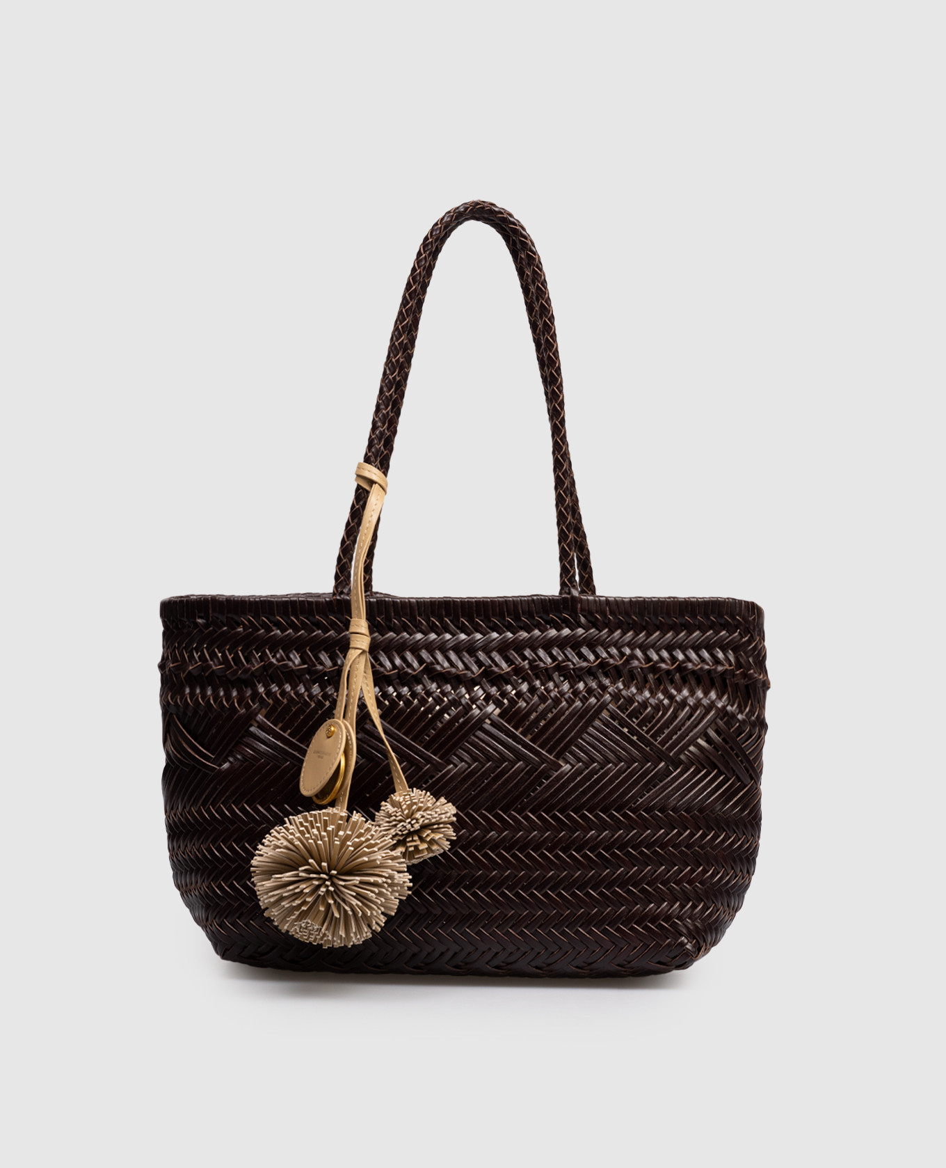 Paloma Brown Woven Leather Tote Bag