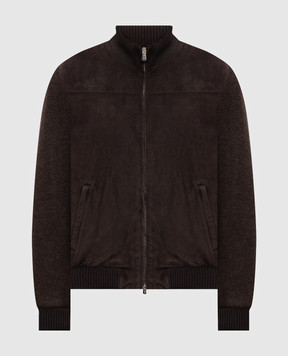 Enrico Mandelli Brown combination jacket 4T107A7405