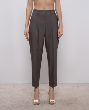 Peserico Gray pants with lapels A0458701941