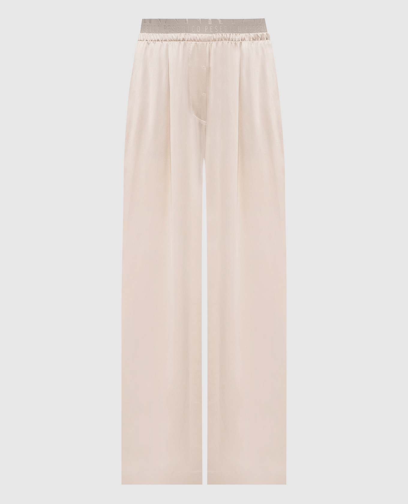 Beige pants with logo