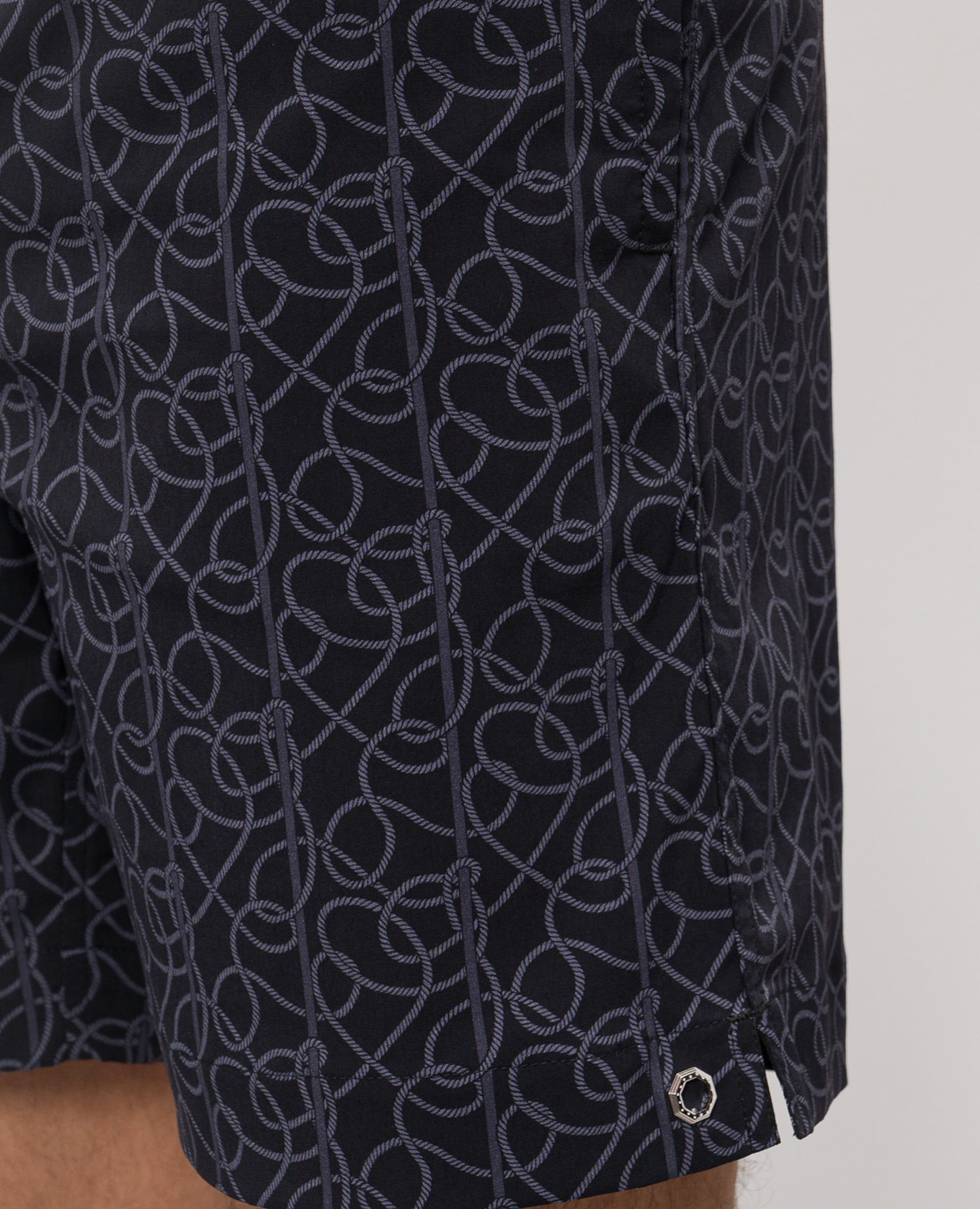 

Black printed swim shorts Stefano Ricci