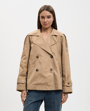 Twinset Beige cropped trench coat 261TP2231