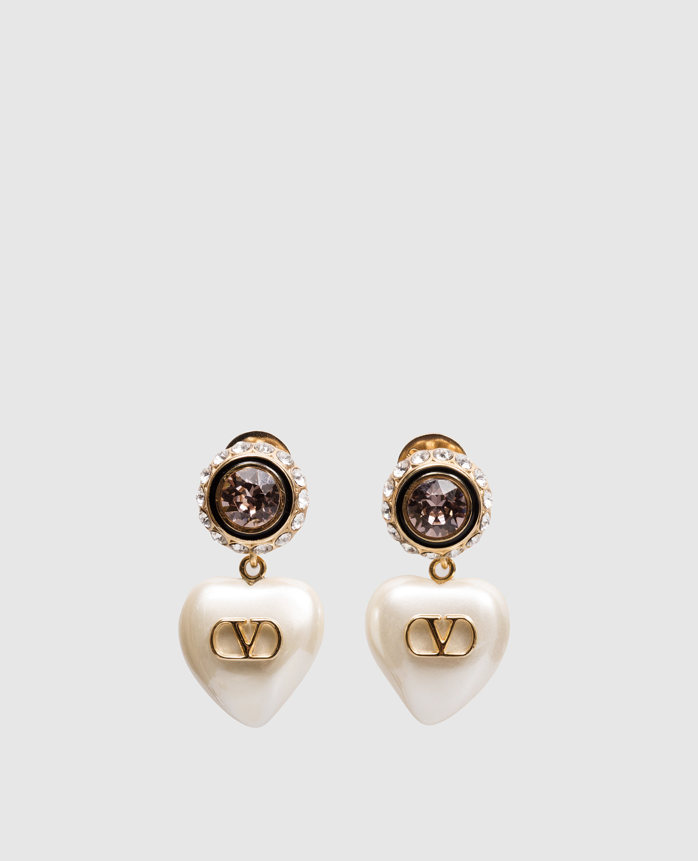 

VLogo Signature Crystal Earrings Valentino, White