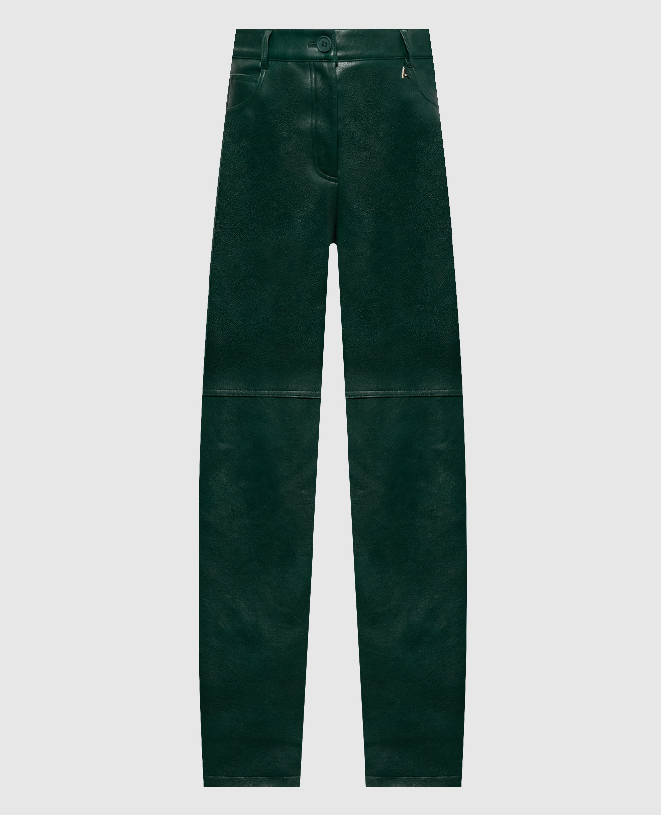 Green pants with monogram