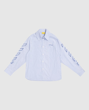 Off-White Children's blue striped shirt 44BGA00AF5F002