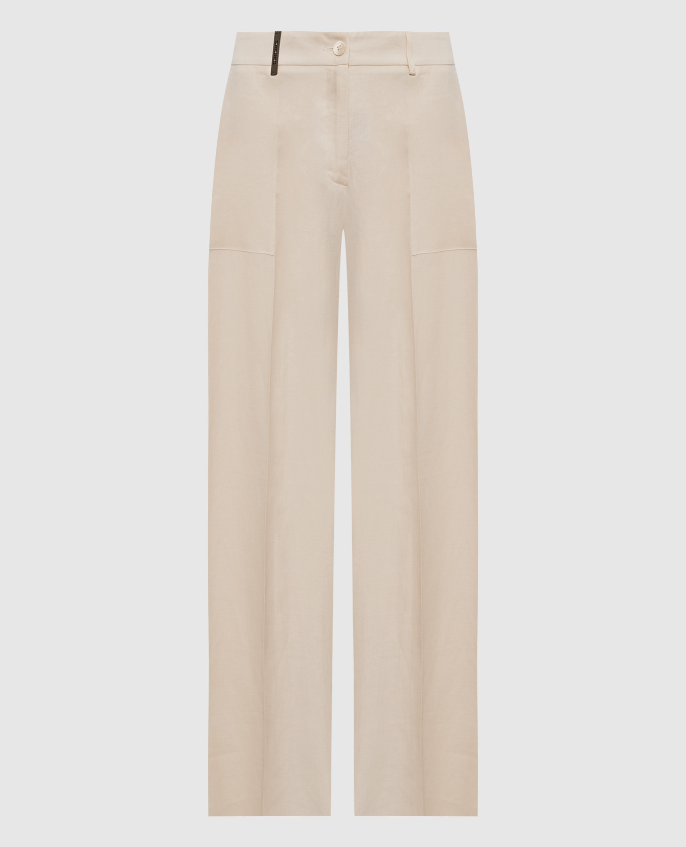 Beige linen pants