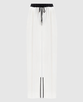Kiton Ivory silk trousers D61105K0942H