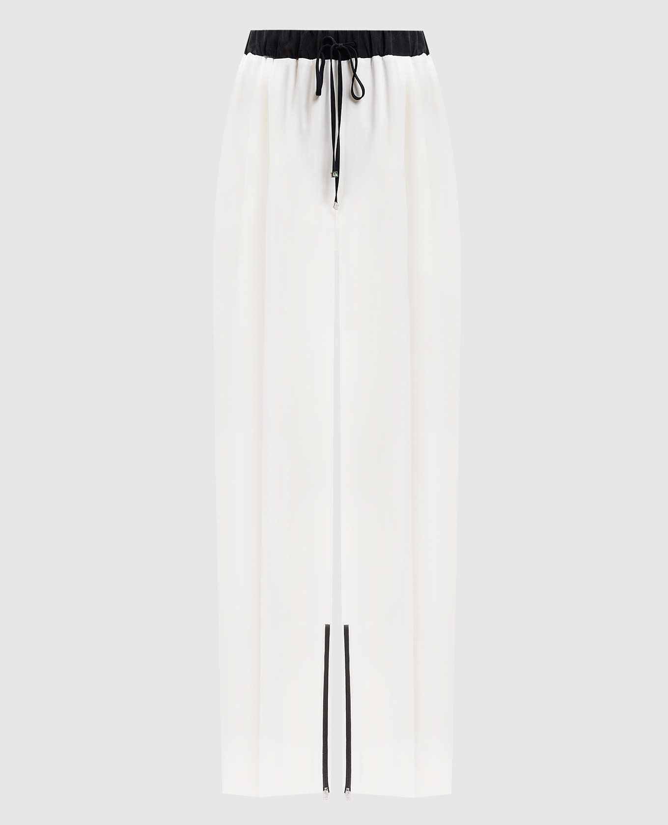 

Ivory silk trousers Kiton, Beige