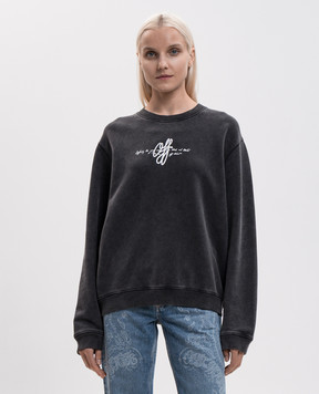 Off-White Gray Stroke sweatshirt 2FE00456T