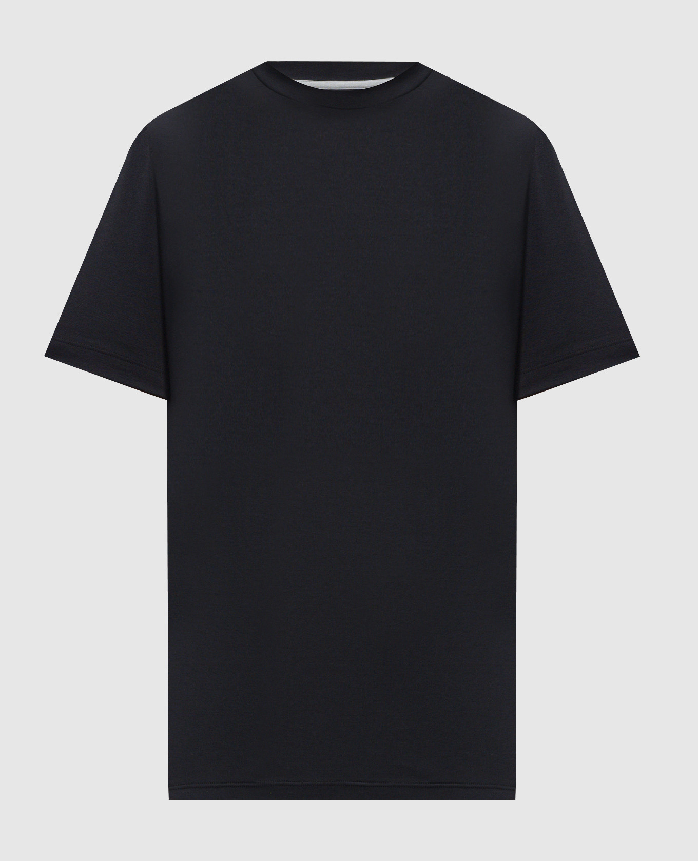 Blue straight-cut T-shirt