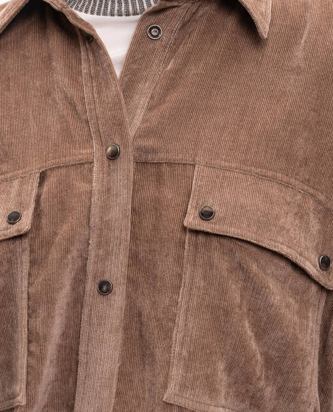 Brown corduroy shirt jacket Brunello Cucinelli 5