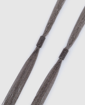 Peserico Gray necklace with monil chain A35526C0CC912