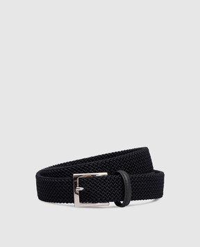 Kiton Blue belt with weaving USC3601N01357