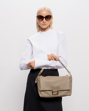 Fendi Brown Baguette Soft Leather Bag 8BR857B1ZK