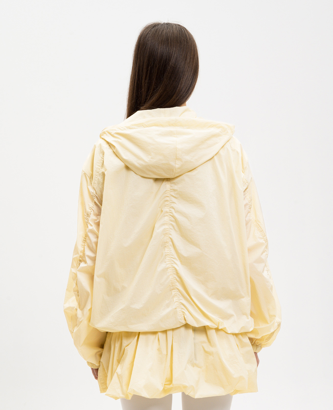 Yellow windbreaker with logo embroidery Juun.j 4