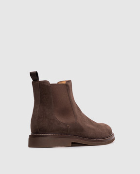 Brunello Cucinelli Brown suede chelsea boots MZUSOLE818
