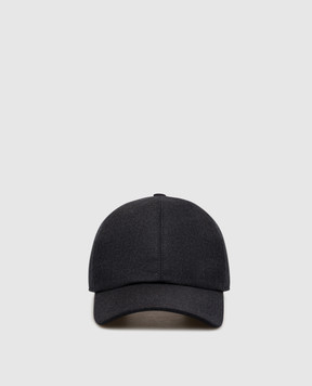 MooRER ROBINSON navy blue wool and cashmere cap ROBINSONLL