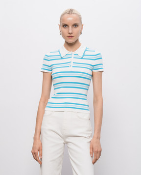 Simkhai White Luka ribbed polo shirt 3262039K