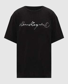 Maison Margiela MM6 Black T-shirt with contrast logo SH0GC0077M20258