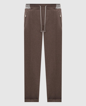 Doriani Cashmere Brown track pants with lapels 840PANTTAZF1853J29