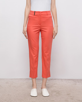 Peserico Coral pants with brand patch P04615J001953